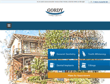 Tablet Screenshot of gordyfamilydental.com